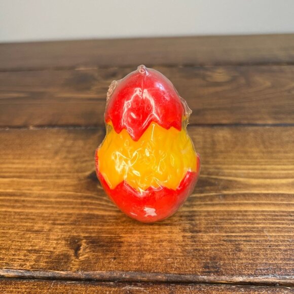 Vintage Kameyama Japan Novelty Candle Chick Egg New Old Stock Still Packaged - Picture 3 of 9